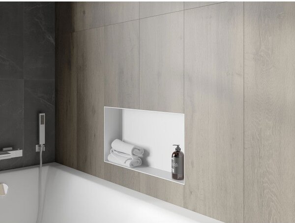 Mexen X-Wall-NR półka wnękowa bez kołnierza 60 x 30 cm, biała - 1921603010