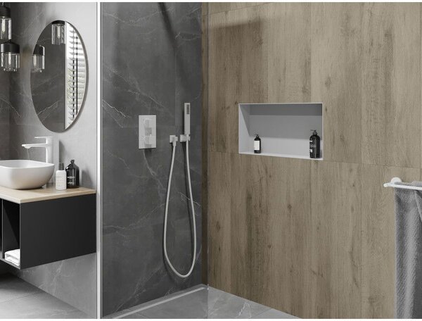 Mexen X-Wall-NR półka wnękowa bez kołnierza 60 x 30 cm, biała - 1921603010