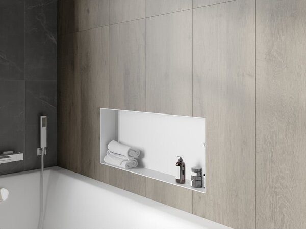 Mexen X-Wall-NR półka wnękowa bez kołnierza 75 x 30 cm, biała - 1921753010