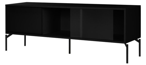 Czarna szafka pod TV 160x60x42 cm Met – noo.ma