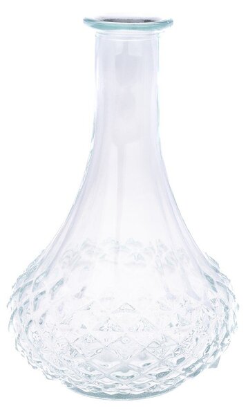 Kremowy szklany wazon (wysokość 21 cm) – Dakls