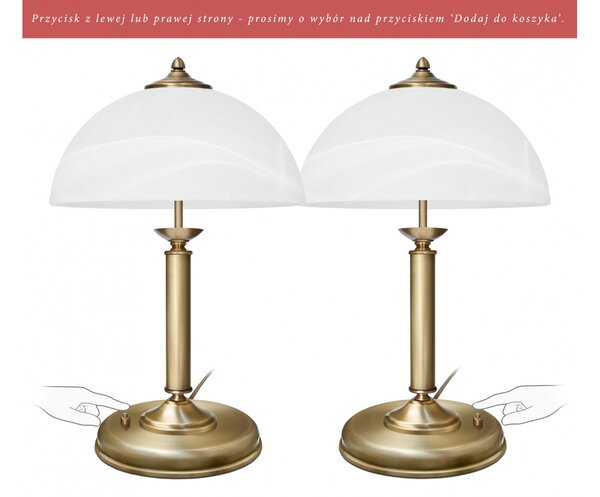 Elegancka złota lampa na komodę VG-B2-P