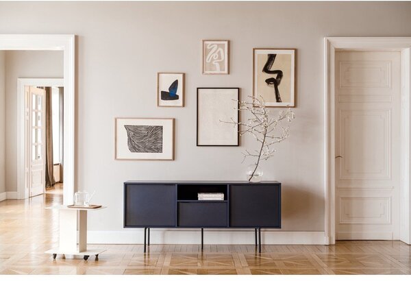 Ciemnoniebieska szafka pod TV 180x79x50 cm Bau – noo.ma