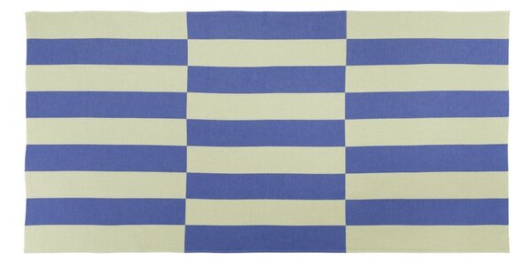 Jasnożółty/niebieski bawełniany ręcznik plażowy 100x160 cm Su – noo.ma
