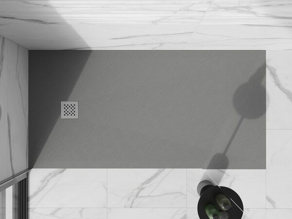 Mexen Stone+ brodzik kompozytowy prostokątny 200 x 80 cm, szary-beton - 44618020