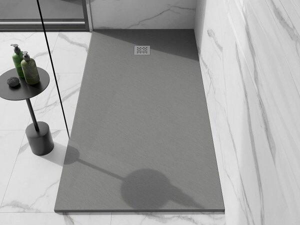 Mexen Stone+ brodzik kompozytowy prostokątny 200 x 80 cm, szary-beton - 44618020