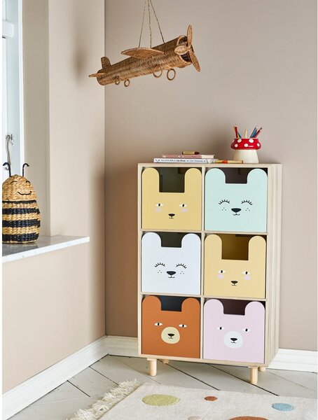 Komoda dziecięca z litego drewna paulowni w naturalnym kolorze 55x88,5x25,5 cm Calle – Bloomingville Mini