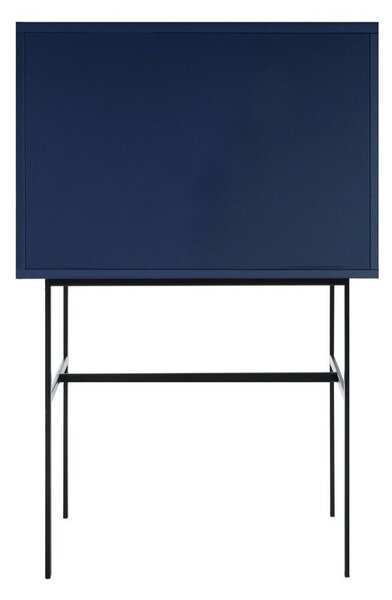 Ciemnoniebieska witryna z drzwiami przesuwnymi 70x109x40 cm Lekko – noo.ma