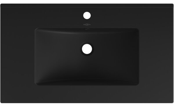 Mexen Atena umywalka wpuszczana w blat 81 x 46 cm, czarna mat - 25018070