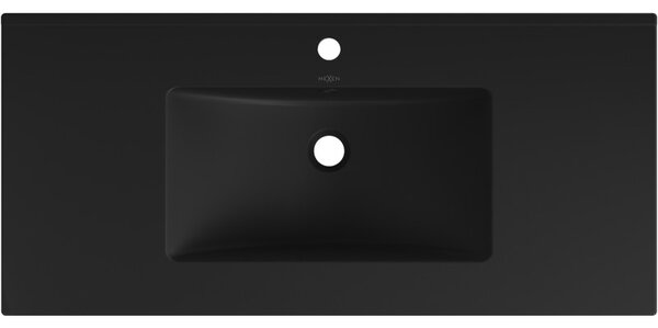 Mexen Atena umywalka wpuszczana w blat 101 x 46 cm, czarna mat - 25011070
