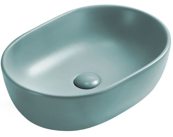 Mexen Viki umywalka nablatowa 48 x 35 cm, zielona jasna mat - 21054848