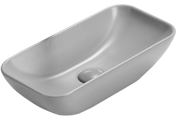 Mexen Klara umywalka nablatowa 46 x 23 cm, szara jasna mat - 21564661