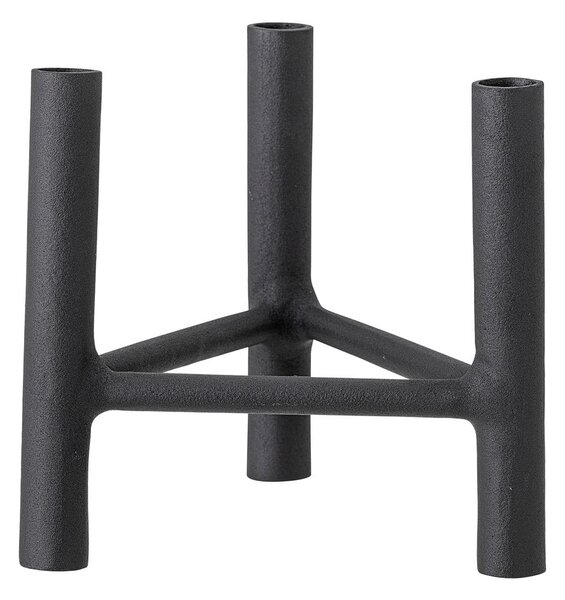 Czarny aluminiowy świecznik Bloomingville Deeb, wys. 20 cm