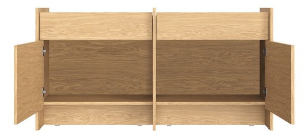 Komoda w dekorze dębu w naturalnym kolorze 146x76x51 cm Hido – noo.ma