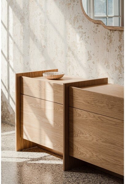 Komoda w dekorze dębu w naturalnym kolorze 146x76x51 cm Hido – noo.ma