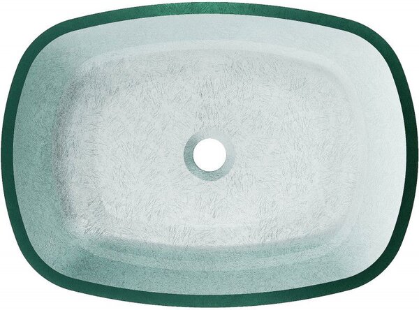 Mexen Araks szklana umywalka nablatowa 54 x 39 cm, srebrna - 24155411