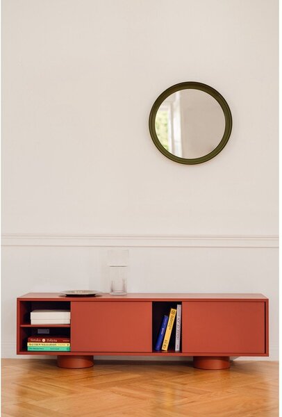 Szafka pod TV w kolorze terakoty 160x48x42 cm Taro – noo.ma