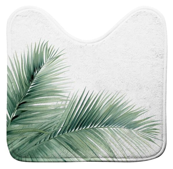 Biało-zielony dywanik łazienkowy do WC 45x45 cm Havane – douceur d'intérieur