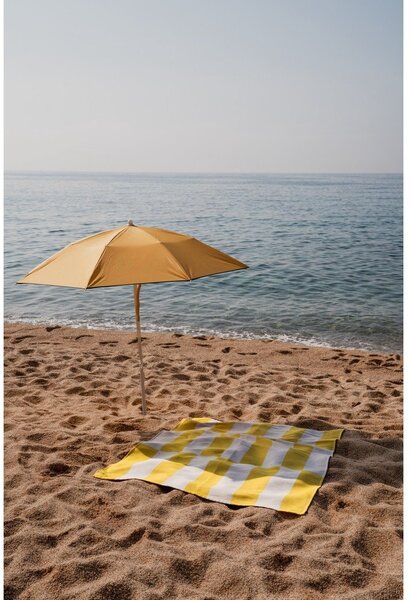 Żółty bawełniany ręcznik plażowy 100x160 cm Su – noo.ma