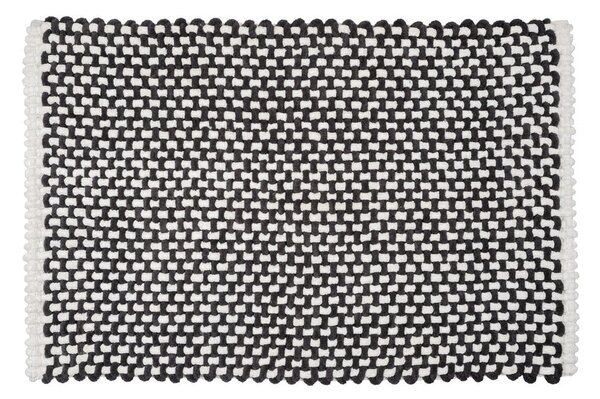 Czarno-biały tekstylny dywanik łazienkowy 50x80 cm Covelo – Wenko