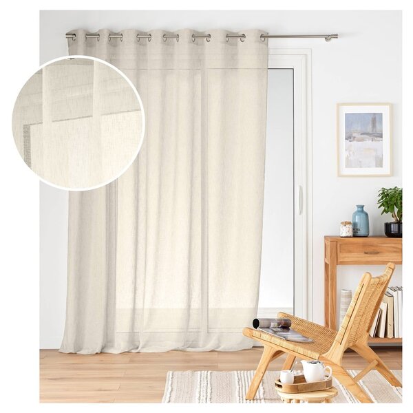 Firanka w naturalnym kolorze 240x240 cm Carlin – douceur d'intérieur