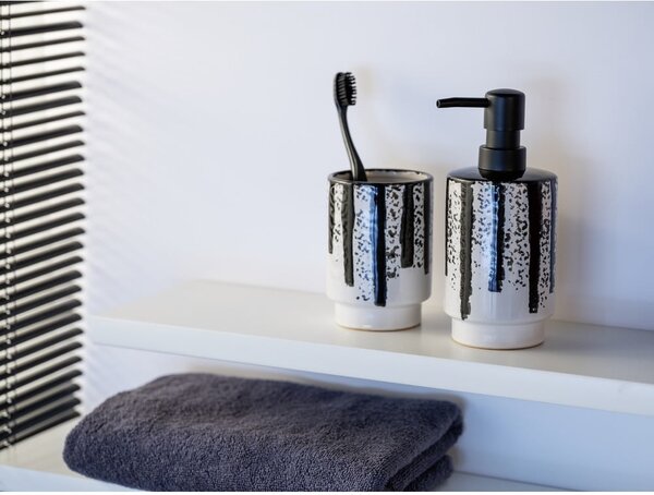 Czarno-biały ceramiczny dozownik do mydła 340 ml Subiza – Wenko