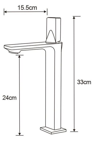 Mexen Crux bateria umywalkowa wysoka, czarna - 744410-70