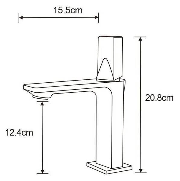 Mexen Crux bateria umywalkowa, czarna - 744400-70