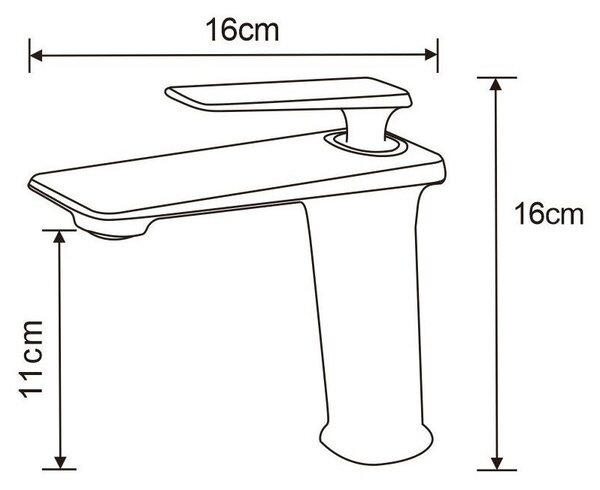 Mexen Purus bateria umywalkowa, biała/złota - 745800-25