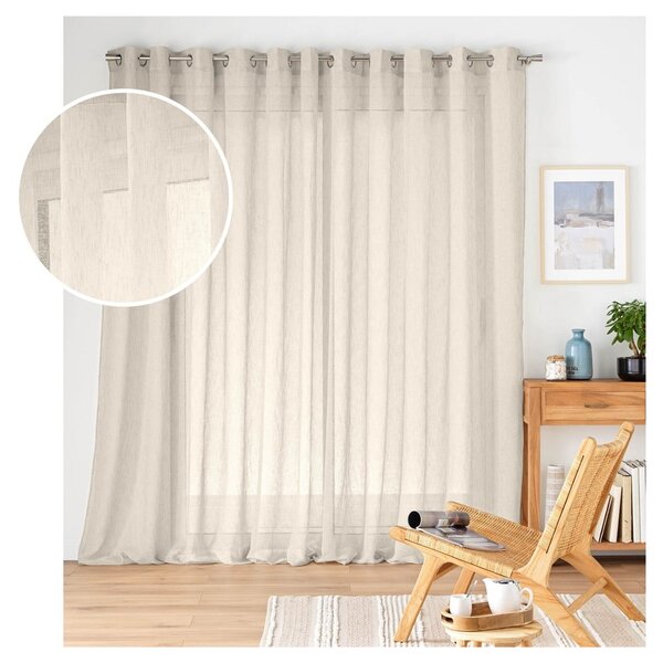 Firanka w naturalnym kolorze 400x240 cm Carlin – douceur d'intérieur