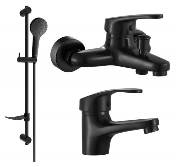 Mexen Erica DF05 zestaw wannowy, czarny - 746403DF05-70