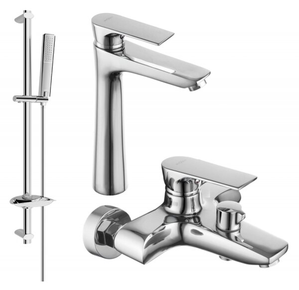 Mexen Axel DB72 zestaw wannowy, chrom - 73813DB72-00