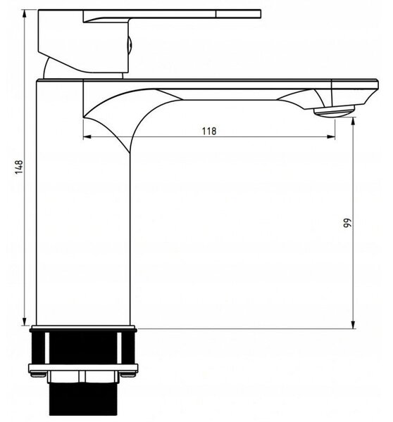 Mexen Milo R05 zestaw wannowy, chrom - 71303R05-00