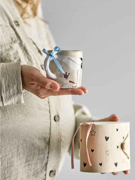 Beżowy ceramiczny kubek dla dzieci 225 ml Bambino – Bloomingville Mini