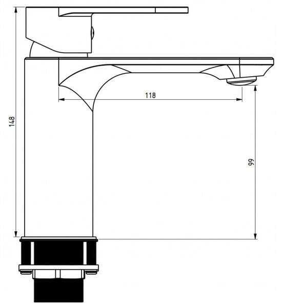 Mexen Milo R40 zestaw wannowy, złoty - 71303R40-50