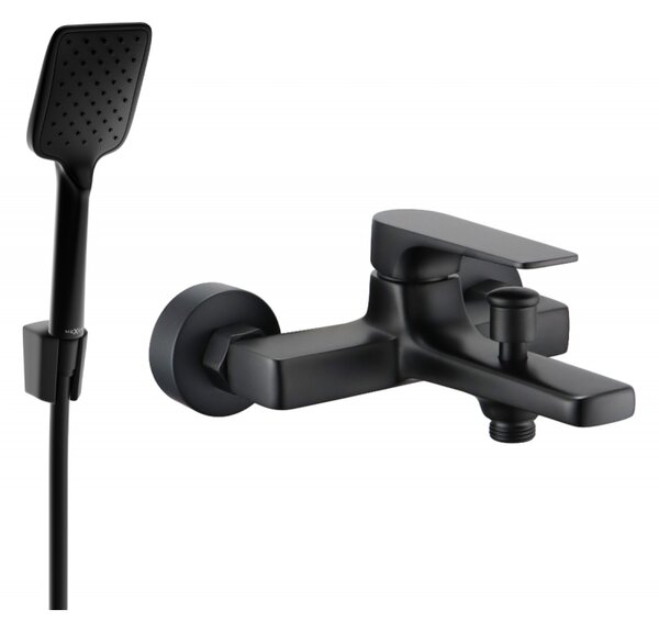 Mexen Lynx R62 bateria wannowa z zestawem prysznicowym, czarna - 74593R62-70