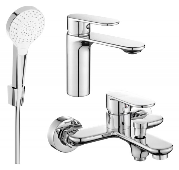 Mexen Milo R05 zestaw wannowy, chrom - 71303R05-00