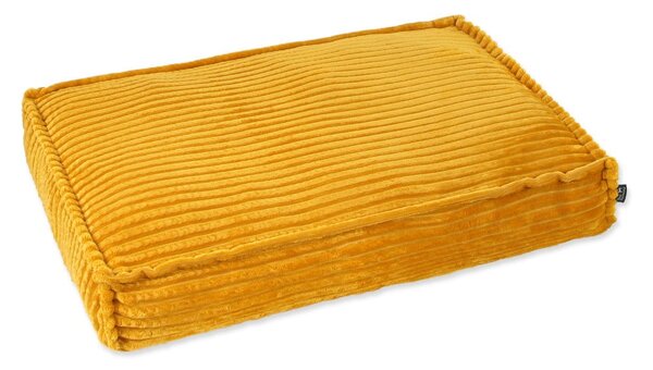Musztardowy materac dla psów 90x60 cm Dog Fantasy Stripe – Plaček Pet Products
