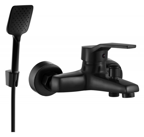 Mexen Caro R62 bateria wannowa z zestawem prysznicowym, czarna - 74663R62-70