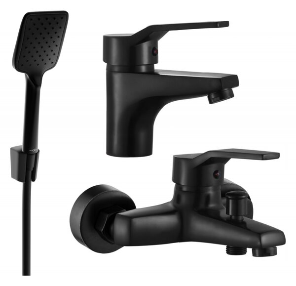 Mexen Caro R62 zestaw wannowy, czarny - 746603R62-70