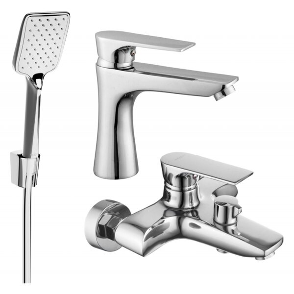 Mexen Axel R62 zestaw wannowy, chrom - 73803R62-00