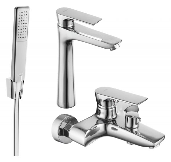Mexen Axel R72 zestaw wannowy, chrom - 73813R72-00