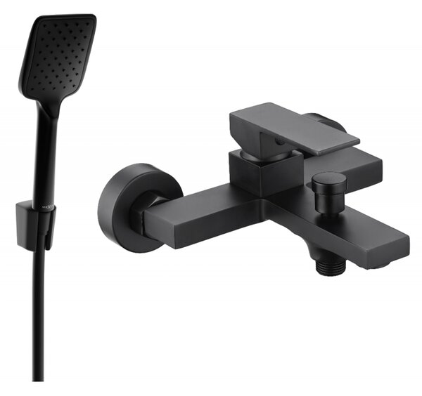 Mexen Uno R62 bateria wannowa z zestawem prysznicowym, czarna - 7143R62-70