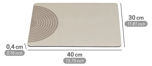Beżowa gumowa podkładka do naczyń 40x30 cm Dima – Wenko