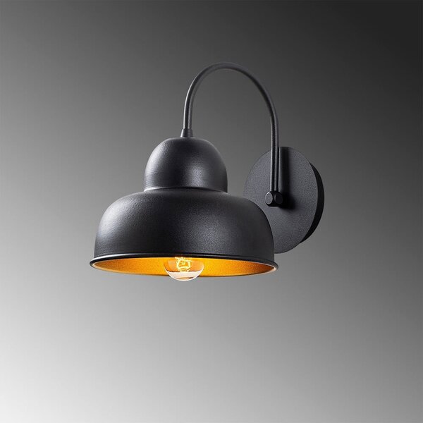Czarny kinkiet ø 20 cm Multan – Opviq lights