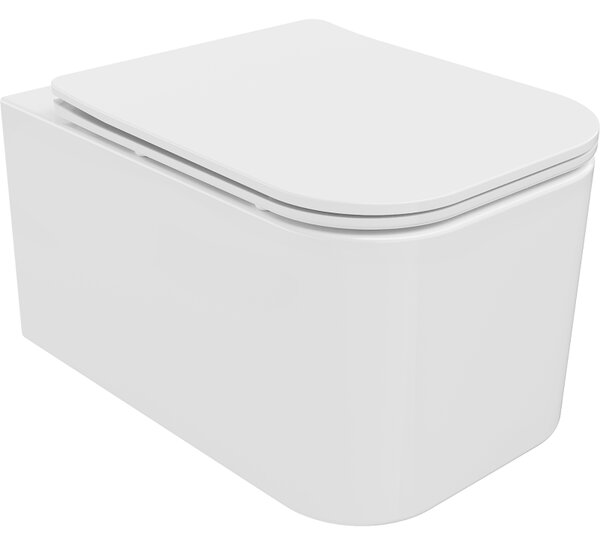 Mexen Elis miska wc Rimless z deską wolnoopadającą slim, duroplast, biała połysk - 30910600