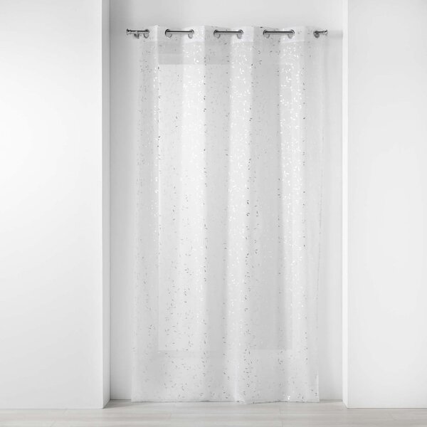 Firanka z woalu w biało-srebrnym kolorze 140x240 cm Floressia – douceur d'intérieur