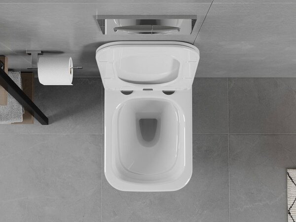 Mexen Elis miska wc Rimless z deską wolnoopadającą slim, duroplast, biała połysk - 30910600