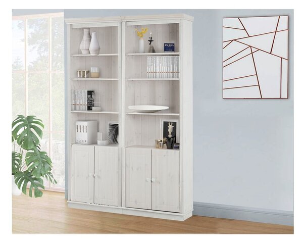 Biały regał z litego drewna sosnowego 148x223 cm Anita – Støraa