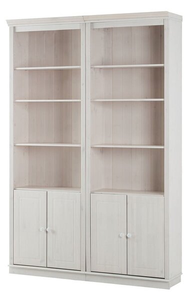 Biały regał z litego drewna sosnowego 148x223 cm Anita – Støraa